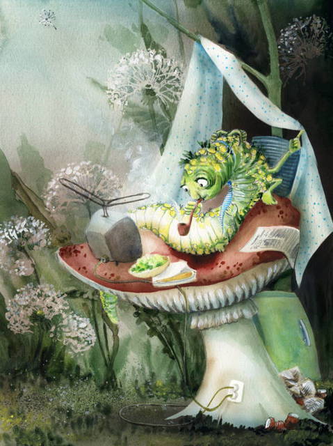 Artist Joanna Pasek. 'Life On The Mushroom' Artwork Image, Created in 2013, Original Mixed Media. #art #artist
