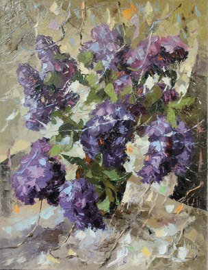 Artist: Ara Ghevondyan - Title: lilacs - Medium: Oil Painting - Year: 2016