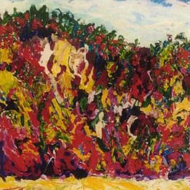 Mary Hatch: 'Carson National Forest', 2016 Acrylic Painting, Landscape. Artist Description: Part of the New Mexico Series. Painting of the Carson National Forest. Brilliant colors, inspired by the mountains in the area. ...