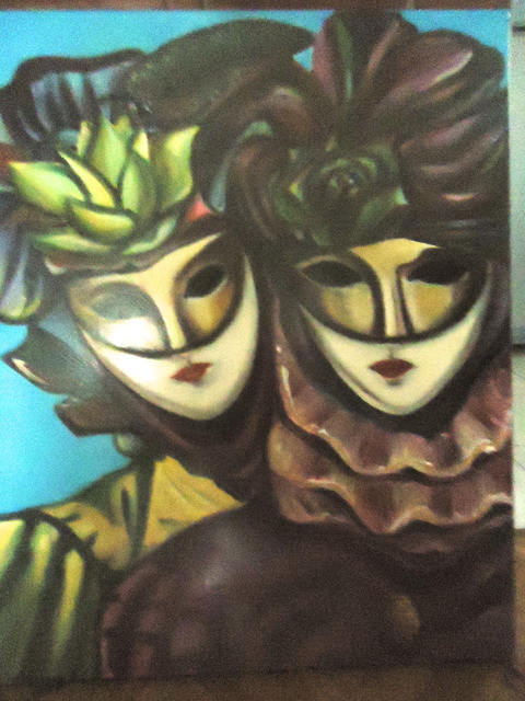 Artist Hebe Beatrice Alioto. 'Venetina Mask' Artwork Image, Created in 2014, Original Painting Acrylic. #art #artist