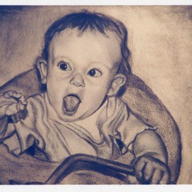 Ariane Nicole: 'Emma', 2002 Charcoal Drawing, Portrait. Artist Description:   Portrait in charcoal for private commission    ...