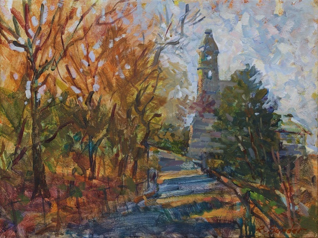 Rafael Sander  'Sunny Autumn Day', created in 2011, Original Painting Oil.