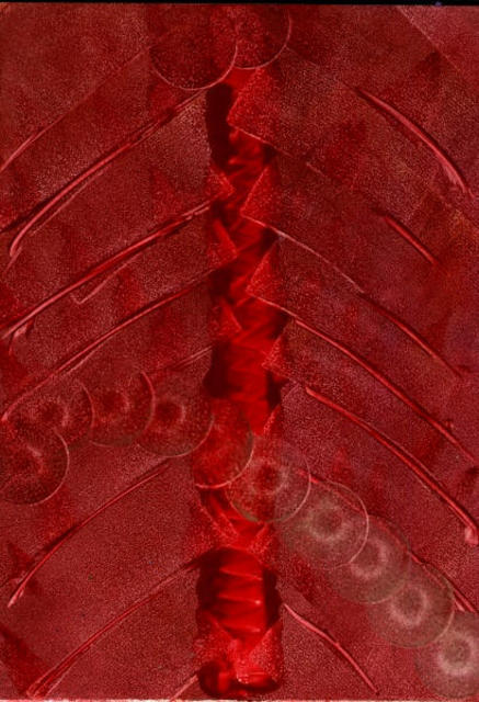 Artist Gudrun Ploetz. 'Red View' Artwork Image, Created in 2003, Original Painting Encaustic. #art #artist