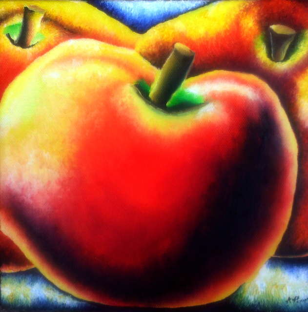 Katie Puenner  'Apple Hearts', created in 2014, Original Painting Oil.