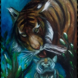 tigre affettuosa By Antonio Cariola