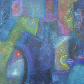 Hirjoi Dorothea: 'night', 2010 Oil Painting, Abstract Landscape. Artist Description:      light     ...