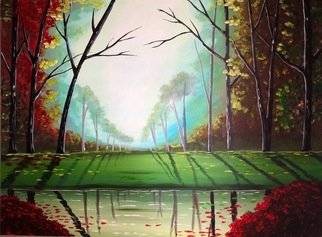 Artist: Aisha Haider - Title: the beauty of autumn - Medium: Acrylic Painting - Year: 2019