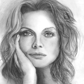 Michael Todd: 'michelle phieffer', 2016 Pencil Drawing, Celebrity. Artist Description: Actress, portrait, Michelle Phieffer, pencil, graphite drawing...
