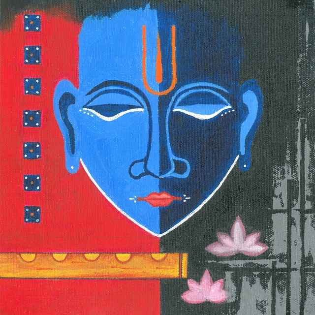 Artist Prayag Jadhav. 'Krishna 2' Artwork Image, Created in 2020, Original Digital Art. #art #artist