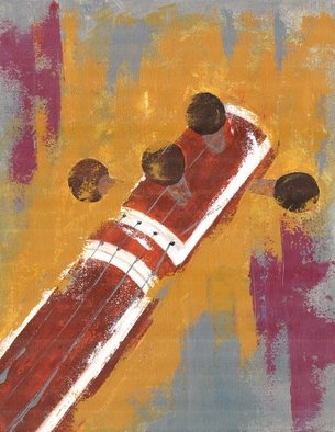Prayag Jadhav: 'tune in', 2020 Acrylic Painting, Music. Tanpura is an Indian classical music instrument. It is also the musical instrument that is played by Hindu Goddess Saraswati who is considered as a symbol of creativity, knowledge and intelligence. The painting show the upper part of Tanpura, the place where you tune it.We all can live our ...