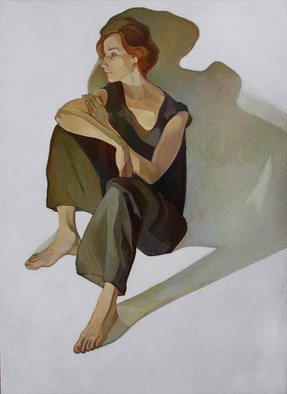 Ludmila Guryeva: 'Shadow', 2008 Oil Painting, Portrait. 