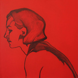 Ludmila Guryeva: 'The portrait 2', 2011 Charcoal Drawing, Portrait. 