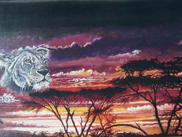 Artist Judith Smith Wilson. 'The Ghost And The Darkness' Artwork Image, Created in 1992, Original Pastel. #art #artist