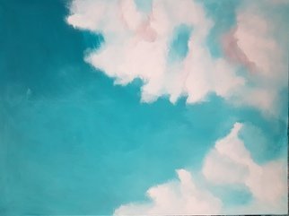 Natalya Sintsova: 'sky', 2019 Acrylic Painting, Sky. 60x80cmpaintingskyspacebluewhitecanvasaircloudsendlessnature...