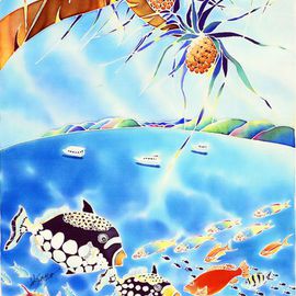 Hisayo Ohta: 'Okinwa Cyuraumi paradise', 2014 Other Painting, Travel. Artist Description:   Okinawa, Japan                                                                    ...
