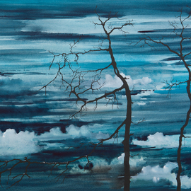 Rhoda Taylor: 'suggestion of winter', 2019 Other Painting, Fantasy. Artist Description: Winter Thoghts...