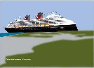 Michael Chatman: 'Disney Cruise Ship', 2010 Digital Art, Scenic.          A digital depiction of the Disney Cruise Ship 