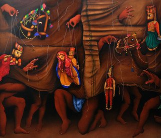 Artist: Abbas Batliwala - Title: Puppet Game - Medium: Oil Painting - Year: 2013