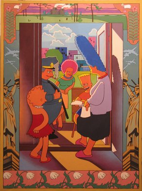 Artist: Alexander Savko - Title: Simpsons2 - Medium: Acrylic Painting - Year: 2010