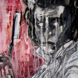 Ashleigh Gunter: 'Sweeneys Revenge', 2009 Mixed Media, Movies. Artist Description:  Sweeney' s RevengeA mixed media work created using watercolour, ink, and charcoal on canvas. 2009, Ashleigh Gunter.Based on the character Sweeney Todd played by Johnny Depp in Tim Burton' s film Sweeney Todd. ...