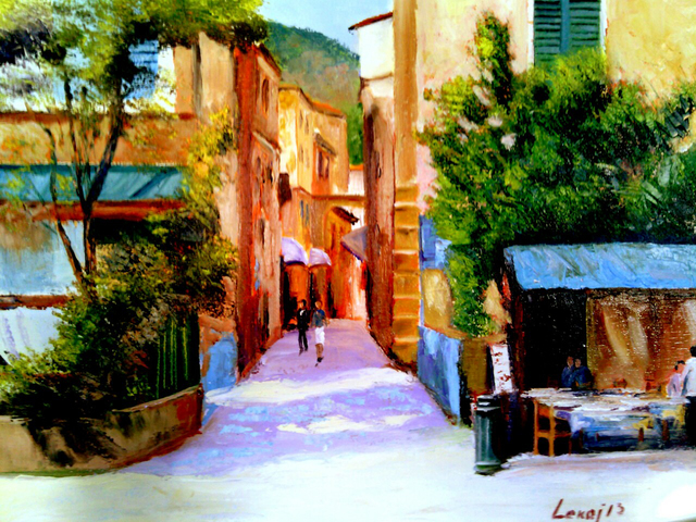 Rok Lekaj  'Mediterranean Afternoon', created in 2013, Original Painting Oil.