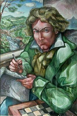 Artist: Austen Pinkerton - Title: Beethoven - Medium: Acrylic Painting - Year: 2003