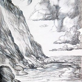 Austen Pinkerton: 'Coastline', 2010 Other Drawing, Landscape. 