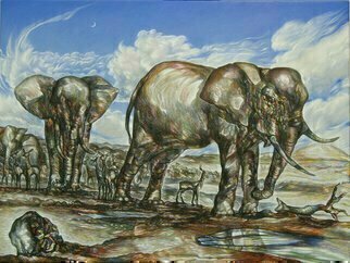 Artist: Austen Pinkerton - Title: Elephants - Medium: Acrylic Painting - Year: 2009