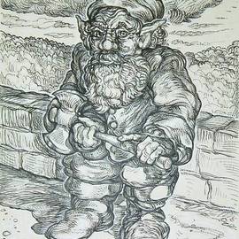 Austen Pinkerton: 'Gnome', 2003 Other Drawing, Portrait. 