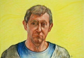 Austen Pinkerton: 'self portrait february 2021', 2021 Pastel, Portrait. Colour companion piece to January monochroma work...