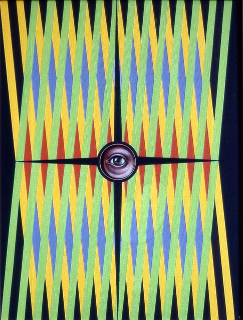 Austen Pinkerton  'Zig Zag Abstract With Eye', created in 2018, Original Painting Ink.