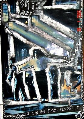 Avinash Shamdasani: 'Gosts', 2005 Collage, Figurative. Gost on the dance floor - Micheal Jackson collage...