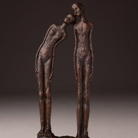 Avril Ward Artwork LEAN ON ME, 2015 Bronze Sculpture, Figurative