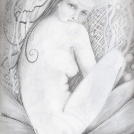 Aylas Art: 'pearly', 2009 Pencil Drawing, Mystical. 