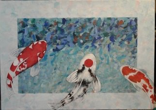 Artist: Sedighe Mahdavi - Title: fish - Medium: Acrylic Painting - Year: 2017