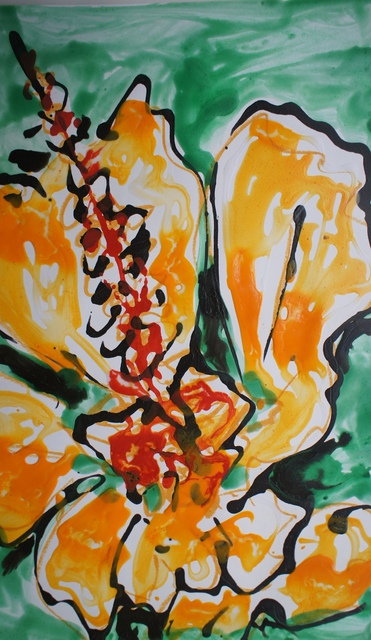 Artist Baljit Chadha. 'Divineflowers' Artwork Image, Created in 2012, Original Mixed Media. #art #artist