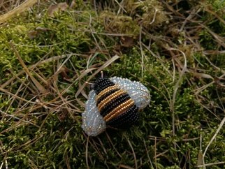 Viktorija Ash: 'ooak bumble bee brooch', 2019 Jewelry, Animals. One of a kind Bubble Bee brooch. ...