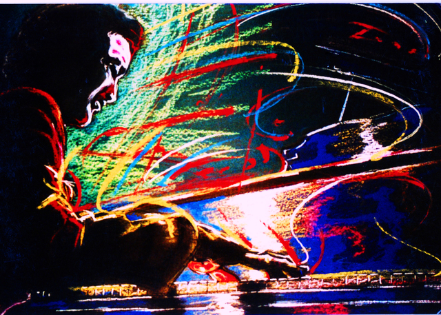 Artist Barry Boobis. 'Dave Brubeck Painting Artwork Piano Man' Artwork Image, Created in 2011, Original Painting Oil. #art #artist