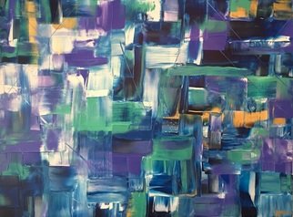 Kj Glenn: 'midnight sea', 2017 Acrylic Painting, Abstract. Acrylic on Canvas...