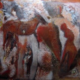 Becky Soria: 'Cave', 2010 Acrylic Painting, Abstract Figurative. Artist Description:                     from the series Primitive