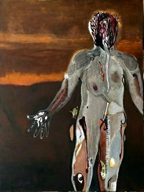 Becky Soria: 'In your absence', 2017 Acrylic Painting, Abstract Figurative. From the series The Essence...