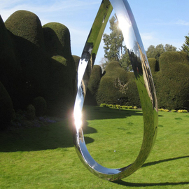 Wenqin Chen Artwork Endless Curve No5, 2010 Steel Sculpture, Abstract