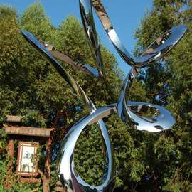 Wenqin Chen: 'Moving No2', 2012 Steel Sculpture, Abstract. 