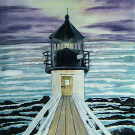 Isabella Mccartney: 'Marshall Point Light', 2010 Acrylic Painting, Seascape. Artist Description:  Lighthouse ...