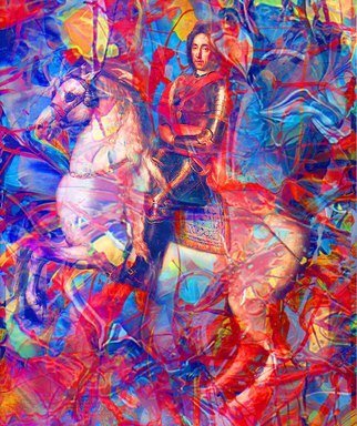 Herbert Bennett: 'Equum', 2007 Giclee - Open Edition, Equine.  A classic cultural and historic image represented in a modern expression balancing chaos and order ...