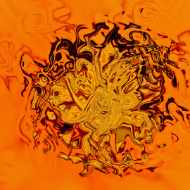 Bruno Paolo Benedetti Artwork yellow and orange shades, 2014 Mixed Media Photography, Abstract