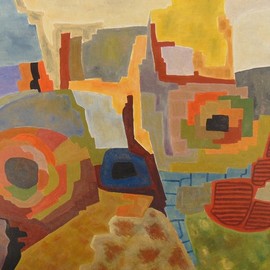 Ben Hotchkiss: 'composition 2111', 1999 Oil Painting, Abstract. Artist Description: It is a painting that is a part of a 14 by 18 series that I painted in the 1980s.  It is among my earliest abstract oils. ...