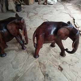 Benson Muturi: 'elephant wood carving', 2022 , Animals. Artist Description: Creatively enlivening our beloved wildlife onto our living spaces. ...