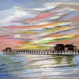 Pastel Sky Over The Pier 3, Ron Berry