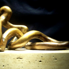 Gabor Bertalan Artwork Seated man, 2006 Bronze Sculpture, undecided